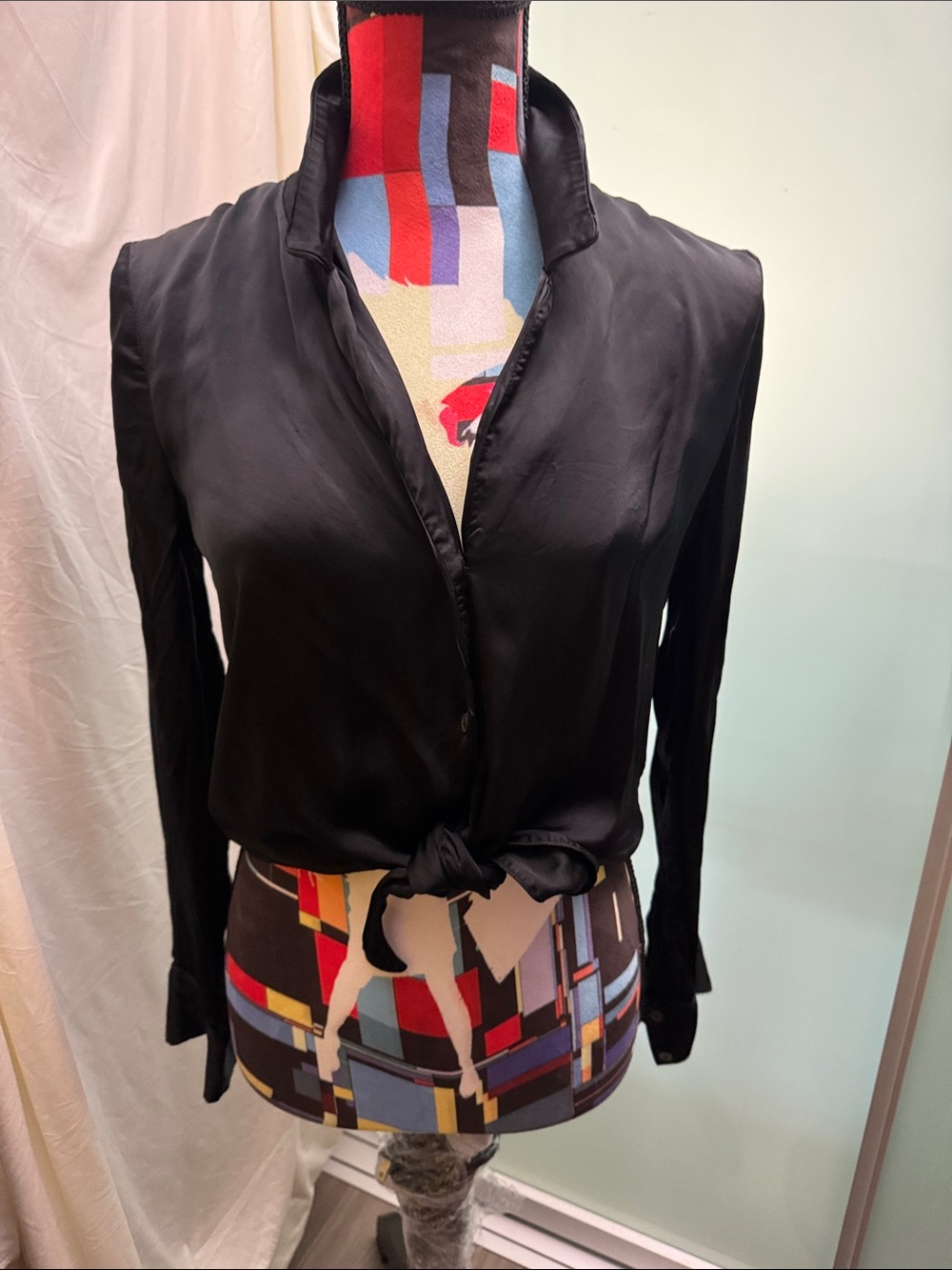 Wilfred Black Satin-Like Jacket